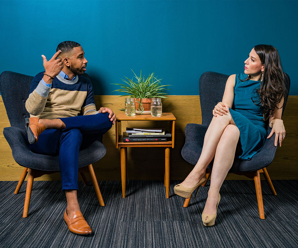 People sitting on chairs